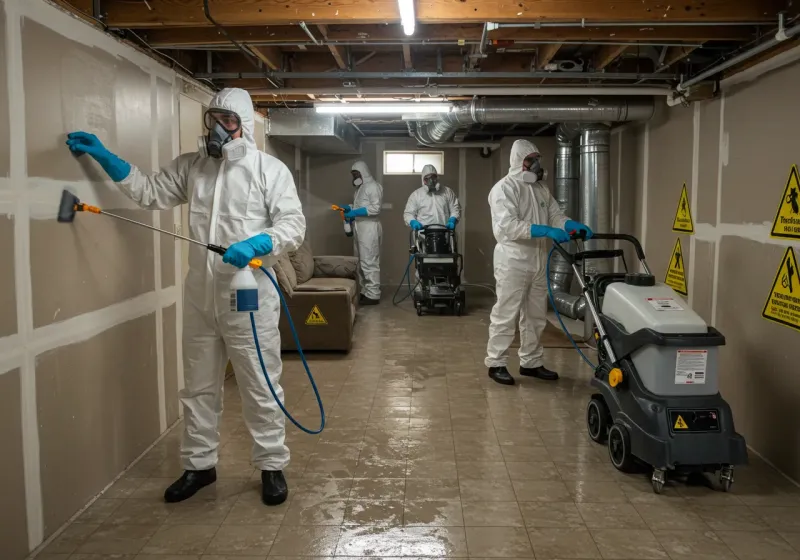 Basement Moisture Removal and Structural Drying process in McMinn County, TN